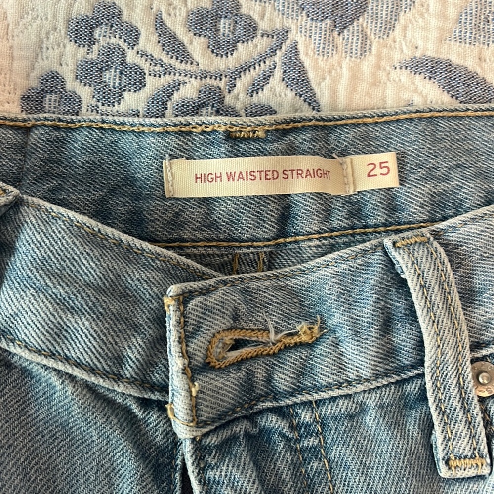 Levi’s high waisted straight jeans